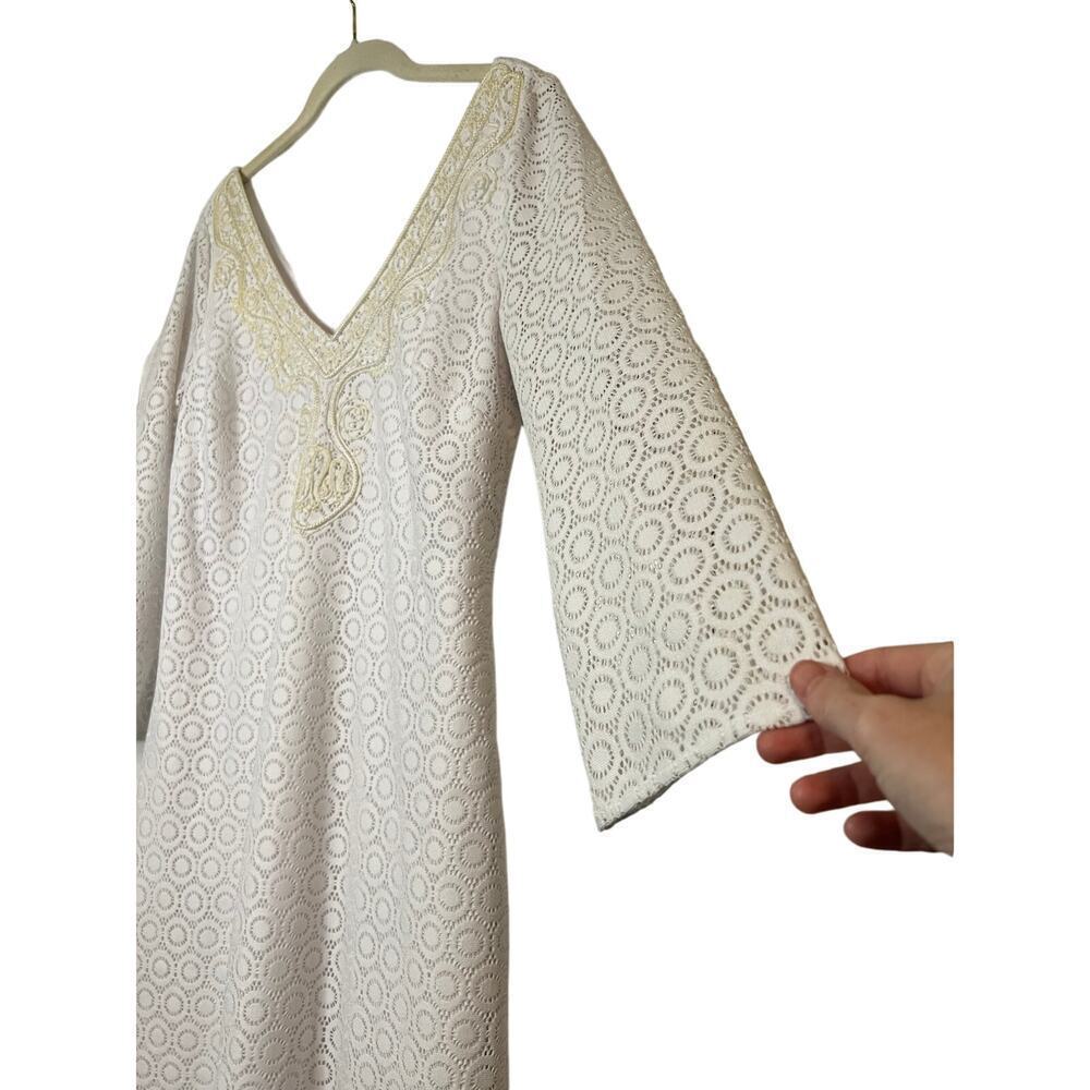 Lilly Pulitzer White Lace 3/4 Sleeve Alden Tunic Dress Sz M GS - Picture 3 of 8
